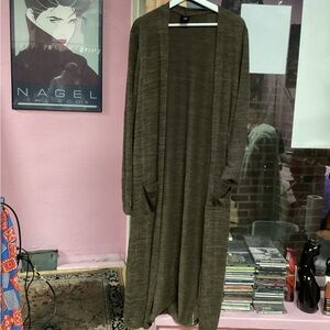 Agnes & Dora Brown Long Cardigan